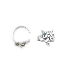 Silver Angel Ear Cuff for Right Ear